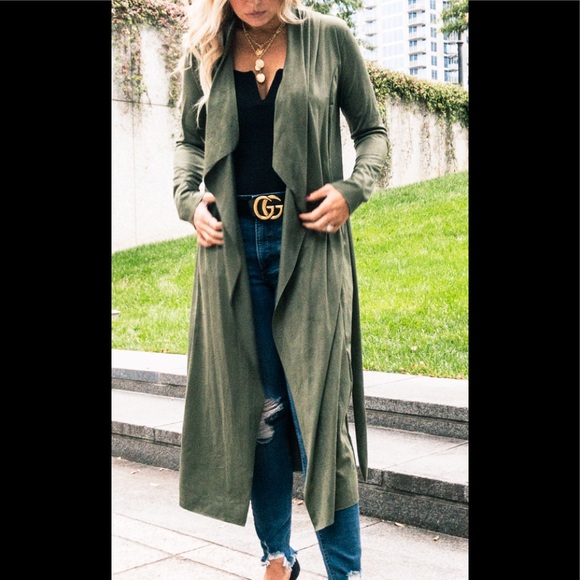 Jackets & Blazers - Boutique- NWT Brand New Olive green Duster Jacket